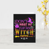 私の魔女スイッチを押すな ハロウィン カード (黄色い花)