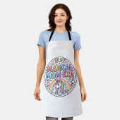 私の魔法のママ時代のユニコーン 面白いTシャツ グラフィック エプロン (着用した状態)