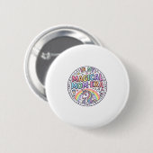 私の魔法のママ時代のユニコーン 面白いTシャツ グラフィック 缶バッジ (正面&裏面)