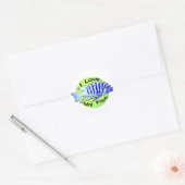 私の魚を愛する ラウンドシール (封筒)