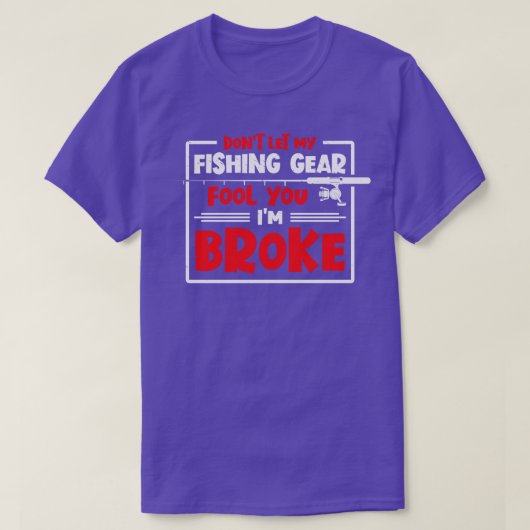 私の魚釣りギアに釣り人を騙すな Tシャツ (デザイン正面)