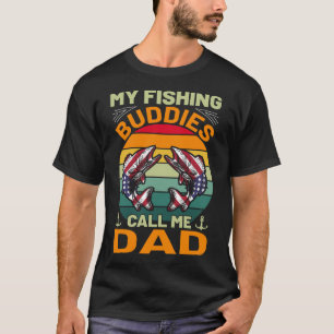 私の魚釣り仲間が私に電話パパヴィンテージ Tシャツ