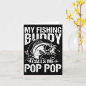 私の魚釣り仲間はポップ・アートの父ポップ・アートのの命日を呼ぶ カード (黄色い花)