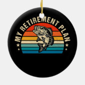 私の魚釣り退職計画おかしな魚のユーモア セラミックオーナメント (裏面)