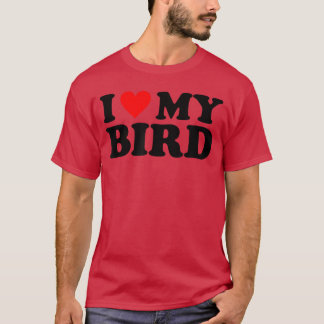 私の鳥を愛してる 私の鳥の友達の少年少女 Tシャツ