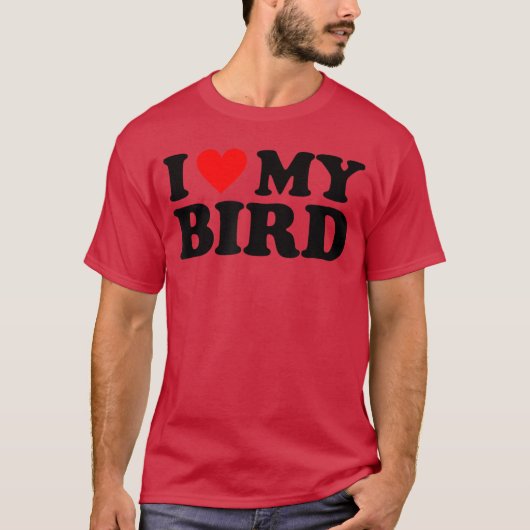 私の鳥を愛してる 私の鳥の友達の少年少女 Tシャツ (正面)