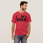 私の鳥を愛してる 私の鳥の友達の少年少女 Tシャツ (正面フル)