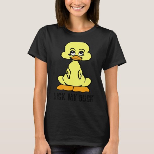 私の鴨のかわいい皮肉な不適切を病気 Tシャツ (正面)