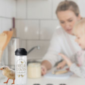 私の鶏からあなたのテーブルの新鮮な卵のロゴ ウォーターボトル