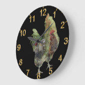 私の鶏を満たしていた、壁時計 ラージ壁時計 (傾斜)