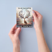 私の鹿の娘への贈り物、娘の誕生日ギフト チラシ (手)