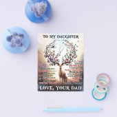 私の鹿の娘への贈り物、娘の誕生日ギフト チラシ (シングル)