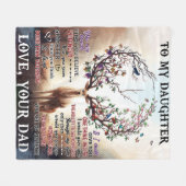 私の鹿の娘への贈り物、娘の誕生日ギフト フリースブランケット (正面(横))