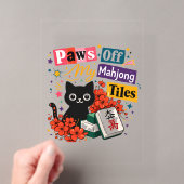 私の麻雀牌に手を出すな 黒猫 アクリル招待状 (インサイチュ (ポータブル))