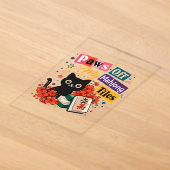 私の麻雀牌に手を出すな 黒猫 アクリル招待状 (レイダウン)