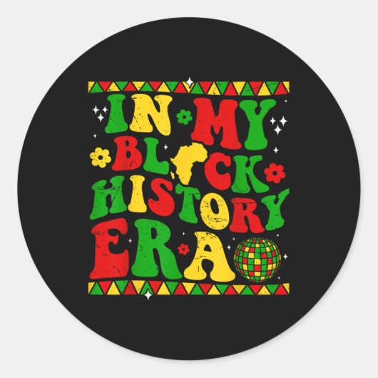 私の黒い歴史の時代に男性の女性の黒い歴史モ ラウンドシール (正面)