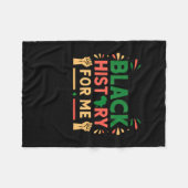 私の黒い歴史の月 フリースブランケット (正面(横))