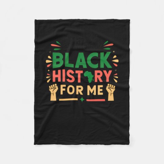 私の黒い歴史の月 フリースブランケット (正面)