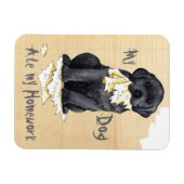 私の黒い研食べ究室宿題 マグネット (横)