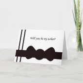 私の黒い結婚蝶ネクタイのカードか 招待状 (正面)