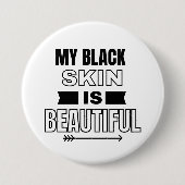 私の黒い肌は美しいボタン 缶バッジ (正面)
