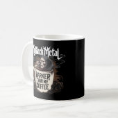 私の黒い金属が私のコーヒーより暗い コーヒーマグカップ (正面左)