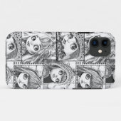 私の黒お気に入りのと白のパッチワーク人形 Case-Mate iPhoneケース (裏面(横))