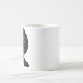 私の黒は美しいです コーヒーマグカップ (中央)