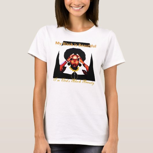 私の黒は美しいです Tシャツ (正面)
