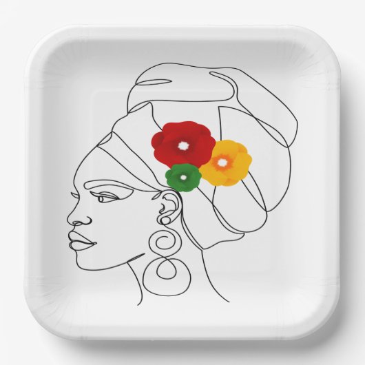 私の黒は美しい ペーパープレート (正面)