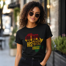 私の黒人の歴史 アフリカの伝統 黒人としての誇り Tシャツ