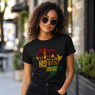 私の黒人の歴史 アフリカの伝統 黒人としての誇り Tシャツ