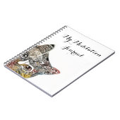 私の黙想ジャーナル-猫のデザインのノート ノートブック (左側)