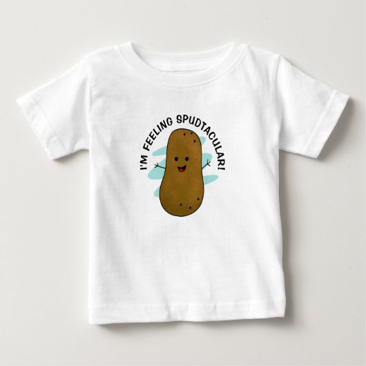 私の鼓動感じポテトベビーTシャツ ベビーTシャツ (正面)