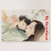 「私の鼓動」母と子の水彩パズル ジグソーパズル (横)