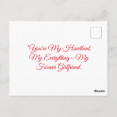 「私の鼓動、私の全てのこと – 私の永遠の彼女 ポストカード (裏面)
