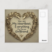 私の鼓動、私の全て – 私の永遠のガールフレンド ポストカード (裏面)