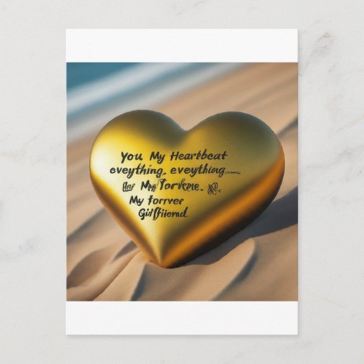 私の鼓動、私の全て – 私の永遠のガールフレンド ポストカード (正面)