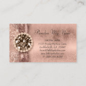 私の鼻の化粧のジュエリーのファッションのばら色の金ゴールドを粉にして下さい 名刺 (裏面)