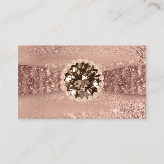 私の鼻の化粧のジュエリーのファッションのばら色の金ゴールドを粉にして下さい 名刺 (正面)