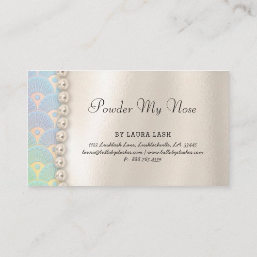 私の鼻の化粧の目の鞭の鞭の人魚を粉にして下さい 名刺 (裏面)