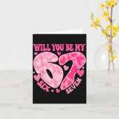 私の６７ハートになってくれる？ カード (黄色い花)