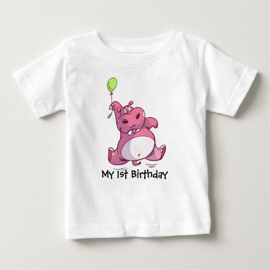 私の1歳の誕生日 ベビーTシャツ (正面)