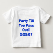 私の1歳の誕生日 ベビーTシャツ (裏面)