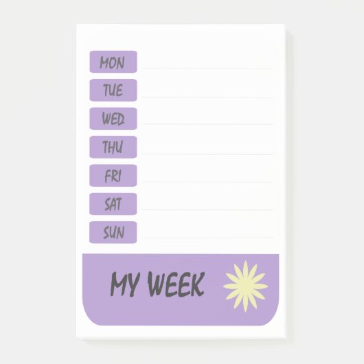 私の1週間の頻度 ポストイット (正面)