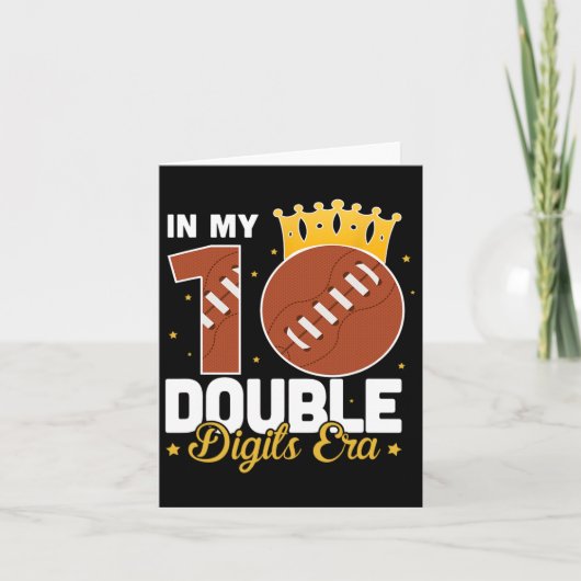 私の10ダブルデジット時代サッカー10誕生日 カード (正面)