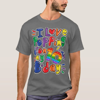 私の10歳の誕生日に私はそれをポップするのが大好ポップ・アートのき Tシャツ