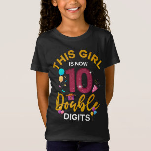 私の10誕生日この女の子は今10歳だ Tシャツ