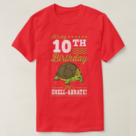 私の10誕生日でウミガメのパーティーを保護 Tシャツ (デザイン正面)