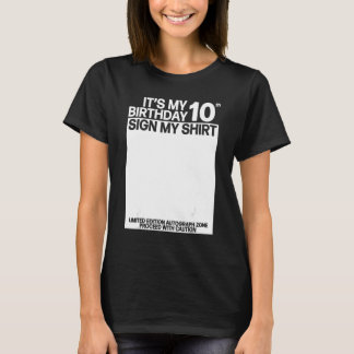 私の10誕生日のサイン私のシャツ10誕生日S Tシャツ